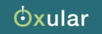 oxular logo with blue background